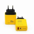 Daw-link 45W Super Fast Charger | Dual Port USB-C + USB-A | PD 3.0 & QC 3.0 Fast Charging Adapter for Samsung, iPhone, Xiaomi, Oppo, Vivo, Realme, OnePlus & More