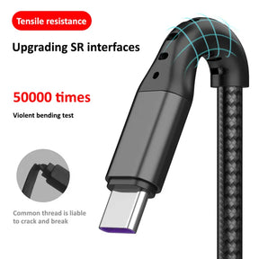 3-in-1 Fast Charging Cable | Universal Multi-Charger for iPhone, Type-C & Android (Micro USB) | 1.2M Durable Braided Black & Soft Silicone Orange Cables | High-Speed Data Sync Charging Lead