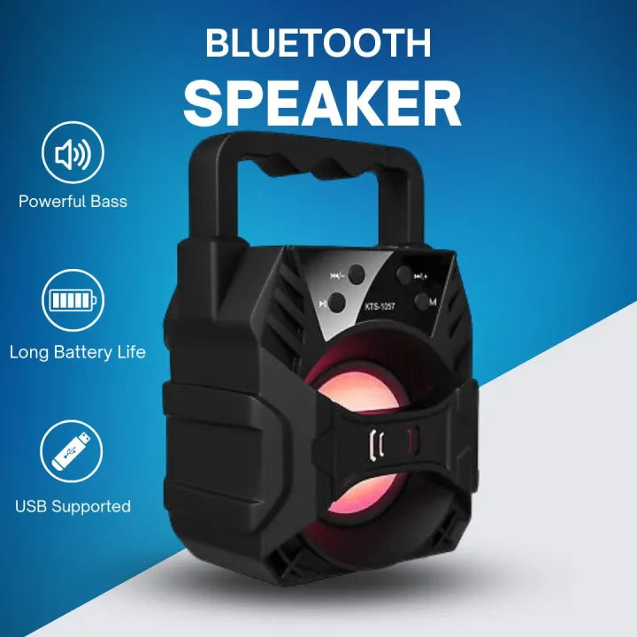 Bluetooth Speaker Buffer Speaker With Big Sound Portable Speaker with Lighting RGB Bluetootg Speaker Rechargeable Bluetooth |USB | Memory Card Speaker