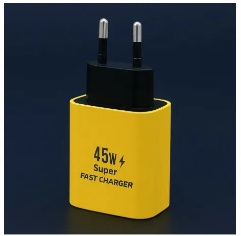 Daw-link 45W Super Fast Charger | Dual Port USB-C + USB-A | PD 3.0 & QC 3.0 Fast Charging Adapter for Samsung, iPhone, Xiaomi, Oppo, Vivo, Realme, OnePlus & More